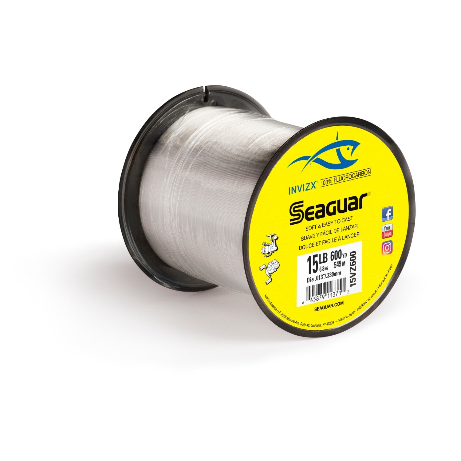 Seaguar InvizX 100% Fluorocarbon Main Line 20lb 600yd