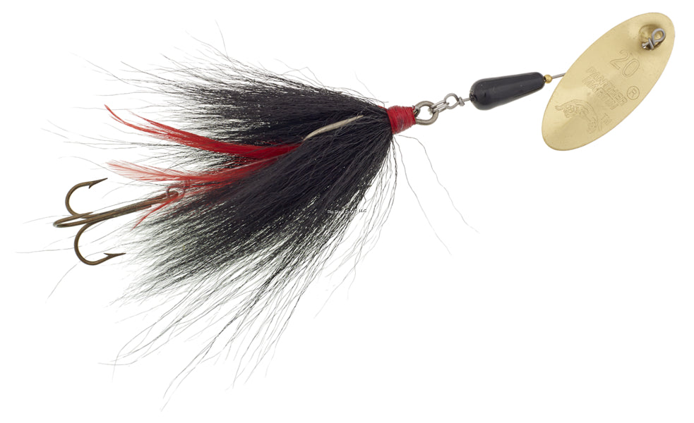 Panther Martin Big Eye Musky, Size 22 Spinner, 1 1/4oz, Brass Black And Red