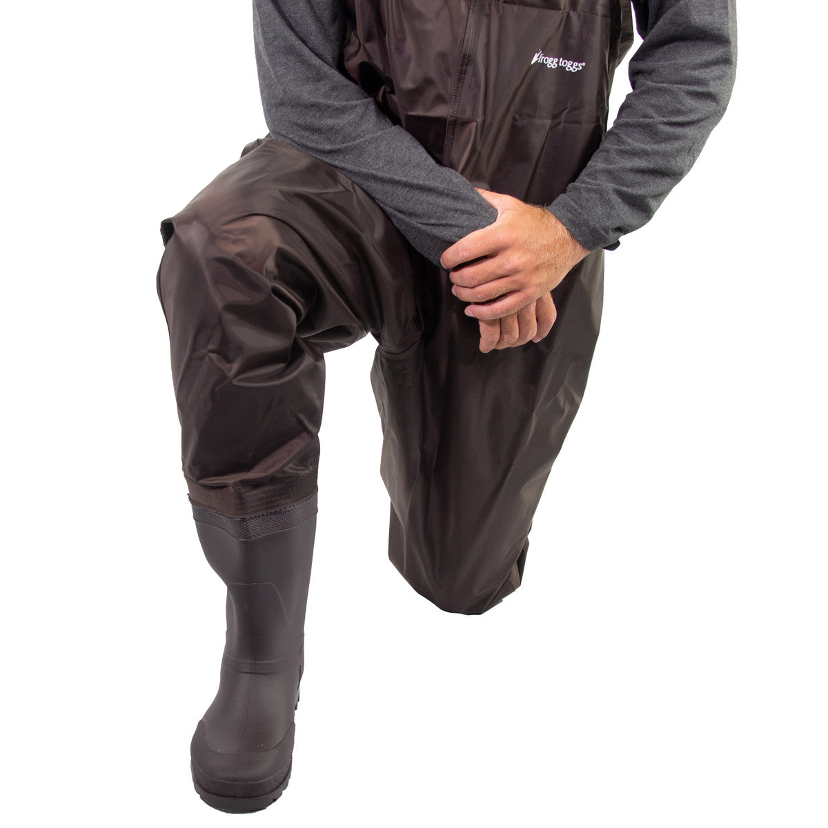 Frogg Toggs Men's Rana II PVC Cleated Chest Wader, Brown