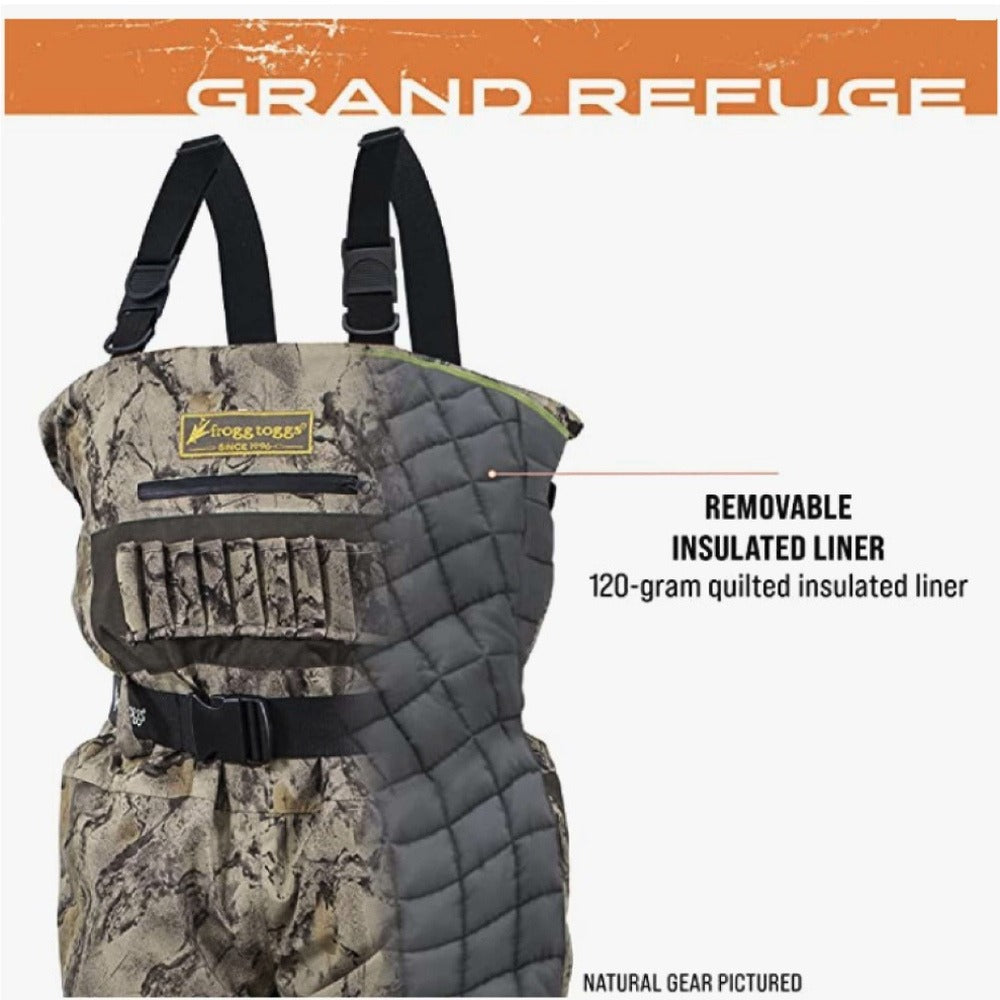 Frogg Toggs 2GR013-800-130 Men's Grand Refuge 3.0 BF Wader, Mossy Oak Bottomland, Size 13