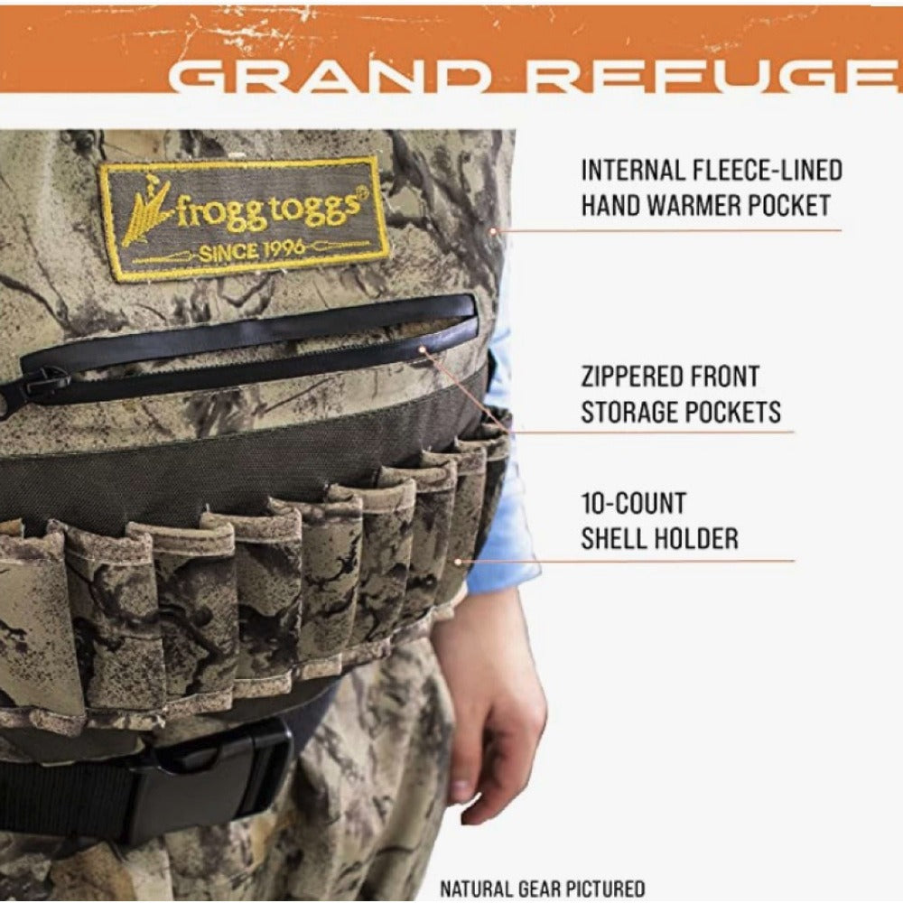 Frogg Toggs 2GR013-800-130 Men's Grand Refuge 3.0 BF Wader, Mossy Oak Bottomland, Size 13
