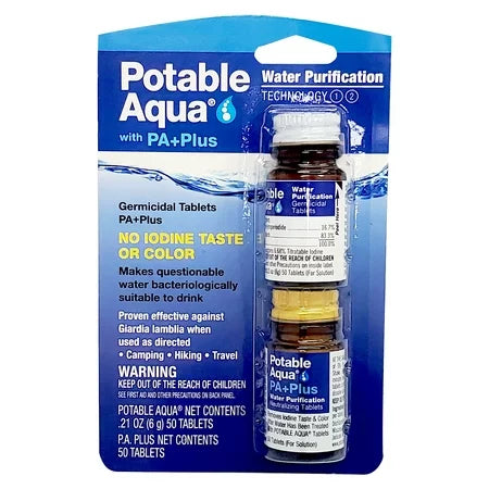Potable Aqua Water Purification Tablets With Pa Plus - 1 Kit