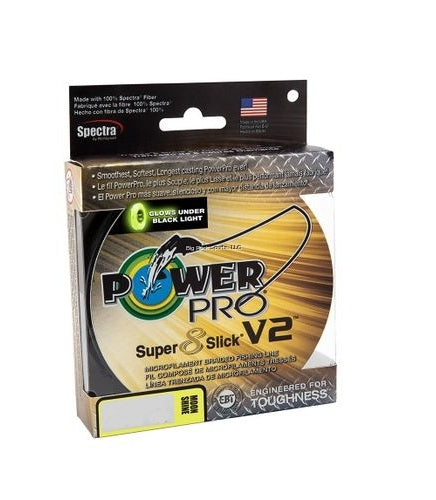 Power Pro Super Slick V2 8-Stand Braided Line 1500yd Spools