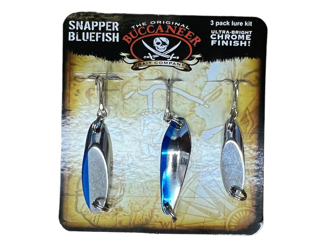 Snapper Bluefish Lure Kit - (3 Piece) - Chrome/Blue