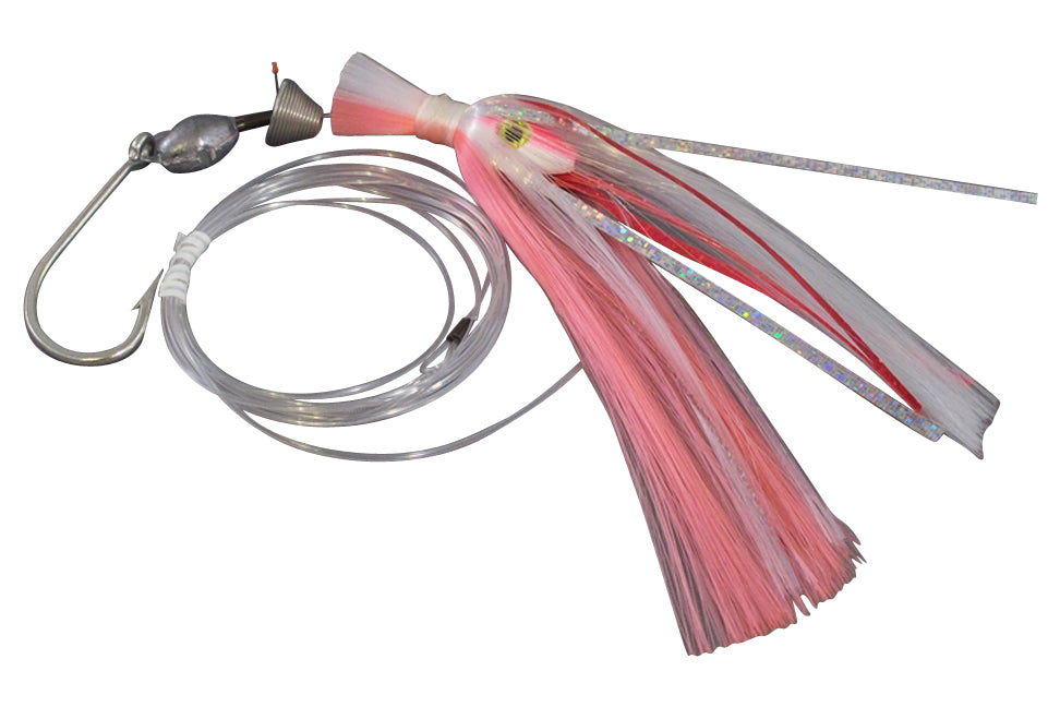 Blue Water Candy Ballyhoo Rig 1 oz, Pink/White
