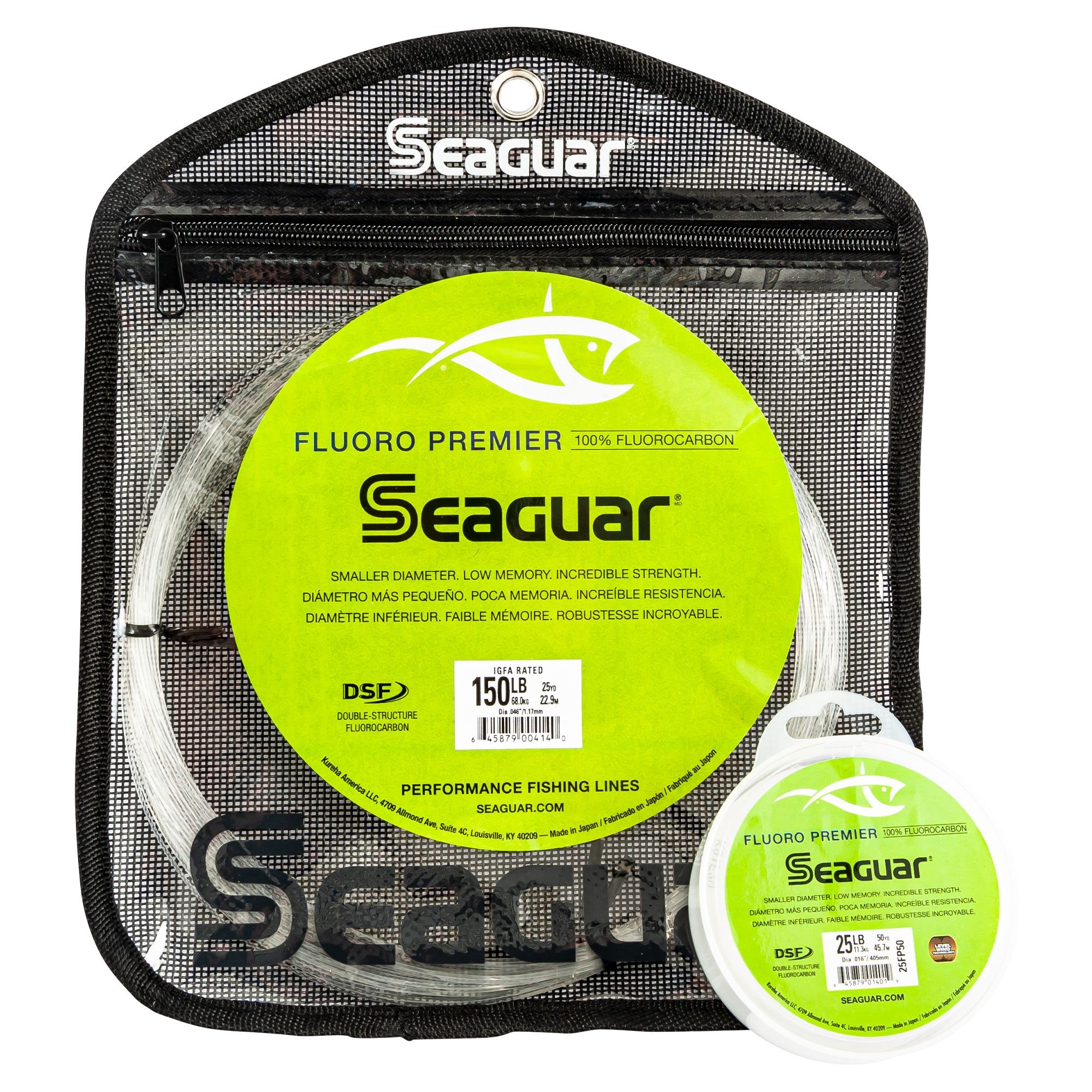 Seaguar Premier Fluorocarbon Leader Material 40lb .022" Diameter 25 Yards