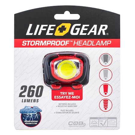 LifeGear 41-3765 260 Lumen Stormproof Headlamp