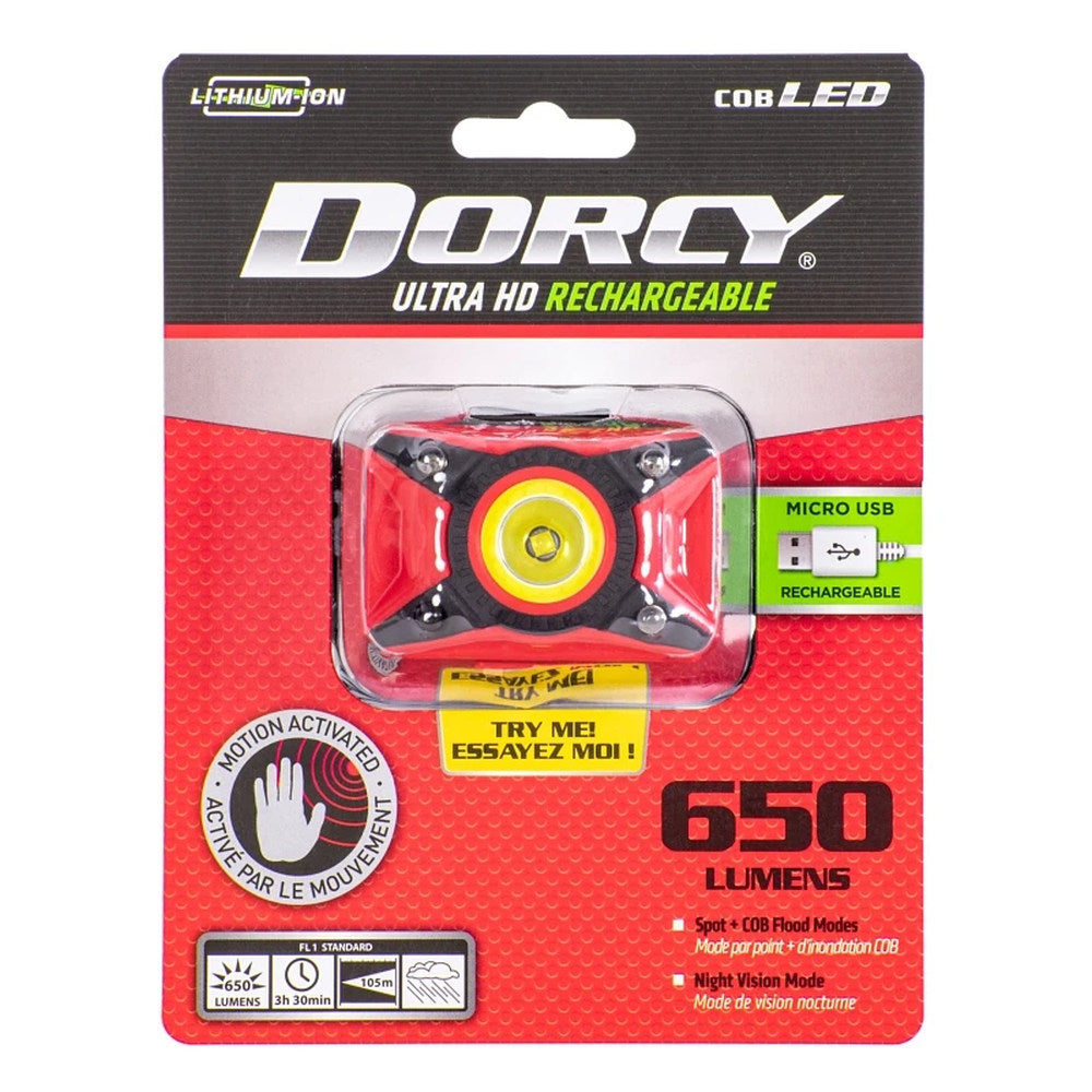 Dorcy Ultra HD Series 650L USB Rechargeable Flood+Spot+Motion