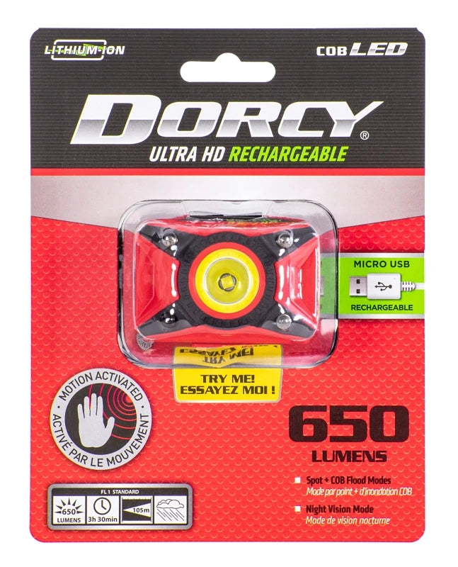 Dorcy Ultra HD Series 650L USB Rechargeable Flood+Spot+Motion