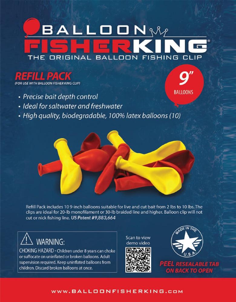 Balloon Fisher King Starter Pk w/Balloon Clip(1) & 5" Balloons 10ct