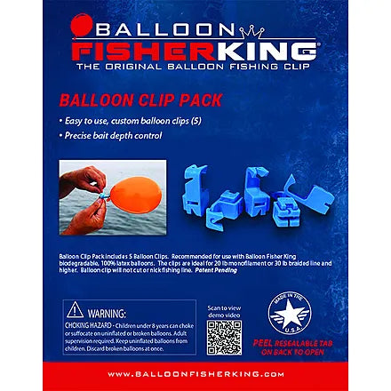 Balloon Fisher King Balloon Clip Pack Heavy Mono