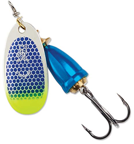 Blue Fox Classic Vibrax Spinner, 3/8 oz, Blue Scale Chartreuse
