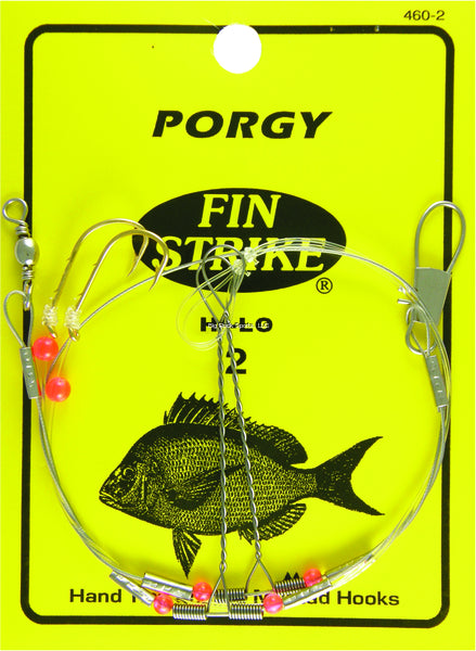 Fin Strike Porgy Rigs w/Red Beads Hi-Lo Gold #2