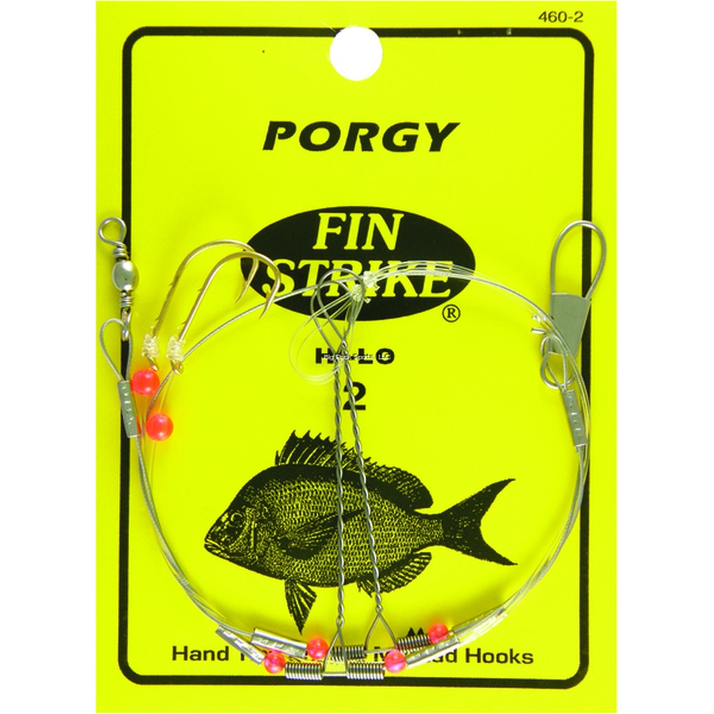 Fin Strike Porgy Rigs w/Red Beads Hi-Lo Gold #2
