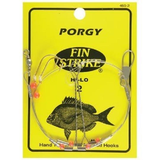 Fin Strike 460 Size 4 Gold Hook Red Bead Porgy Rig 1pc