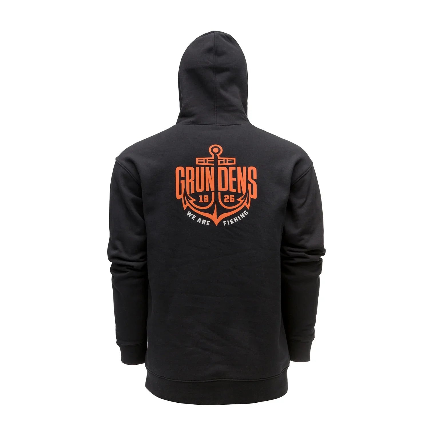 Grundens Displacement DWR Hoodies Logo Anchor Black