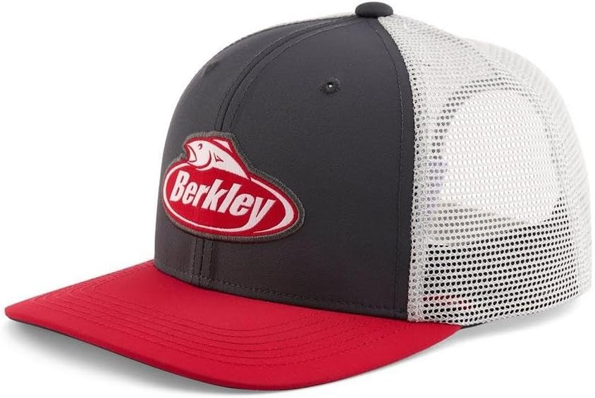 Berkley Performance Logo Trucker Hat Charcoal/Red