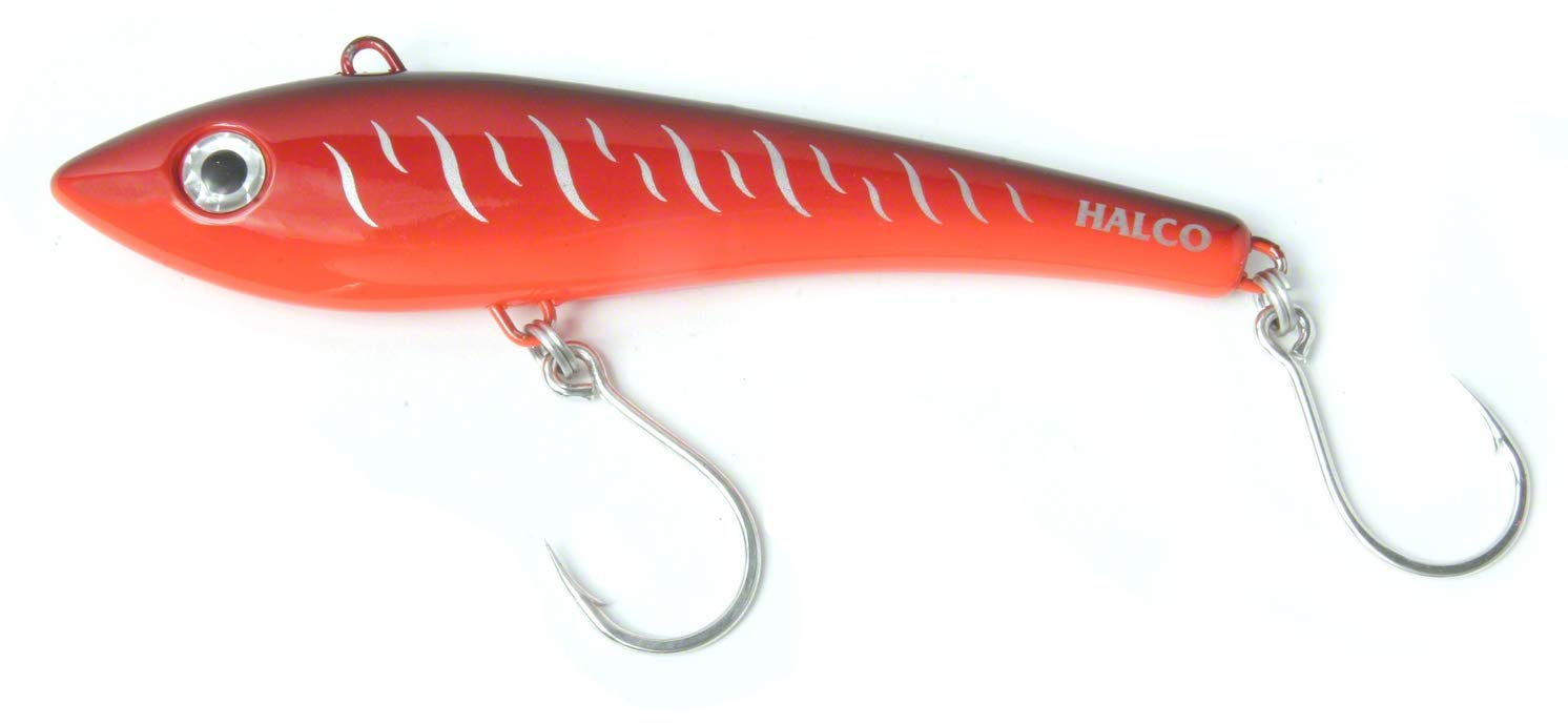 Halco Lipless Casting/Trolling Plug, #R18 Red 7 1/2"