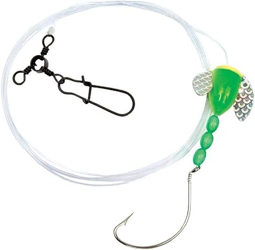 Sea Striker 765-LC Spin-n-Glo Fluke Rig, 1/0 Nickel Wide Gap Hook, 42"