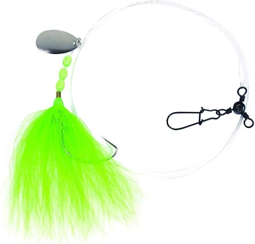 Sea Striker Fluke Rig 2/0 Wide Gap Spinner 3Way Chartreuse