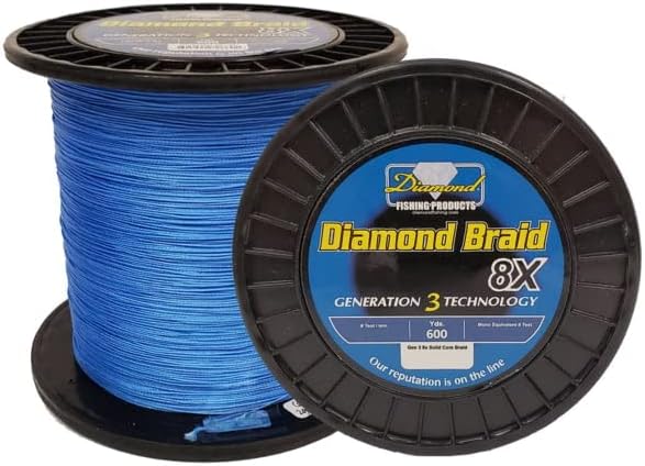 Diamond 72668 Diamond Braid Generation III 8X 600yds 80lb Blue