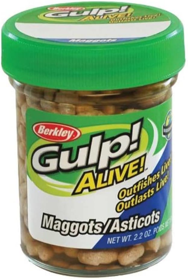 Berkley GAJMG-WH Gulp! Alive! Maggots, 1", 2.2oz, White