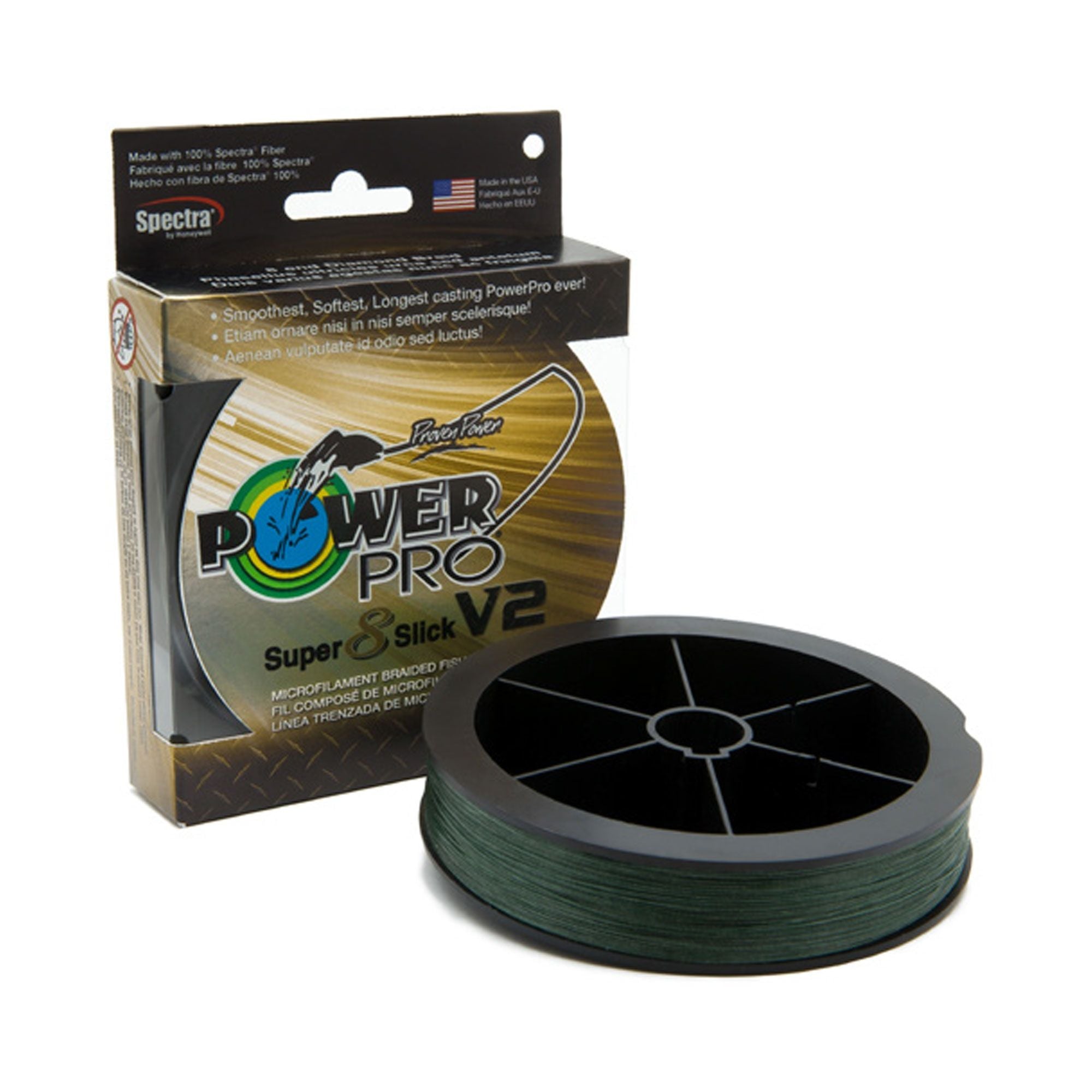 Power Pro Super Slick V2 8-Strand Braided Line Blue Green Hi-Vis Onyx 3000yd