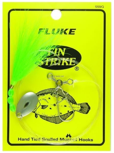 Fin Strike 559 Fluke Rig Wide Gap Bucktail Spinner w/Sinker Snap