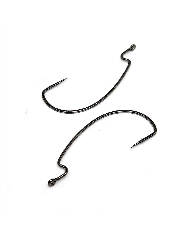 Worm Hook, Size 5/0, Needle Point, Offset Shank, Extra Wide Gap