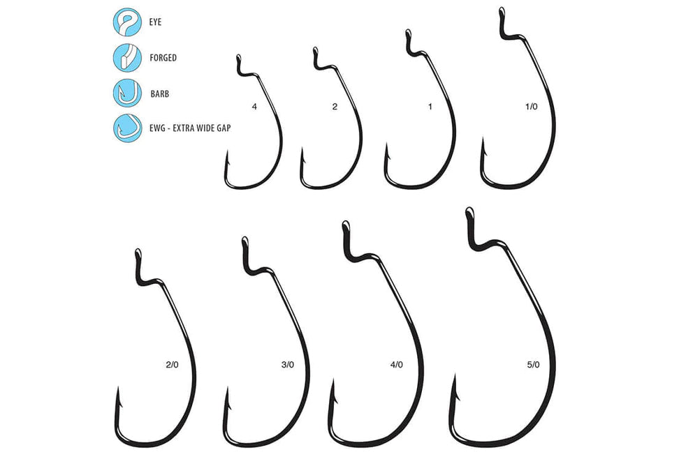 Gamakatsu Worm Hook, Needle Point, Offset Shank, Extra Wide Gap, 25pk