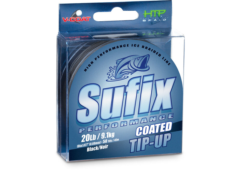 Sufix Performance Tip Up Vinyl Coat 50yd Braided Ice Fishing Line