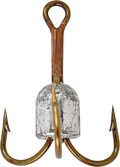 Danielson Weighted Snagging Treble Hook Bronze Size 10/0