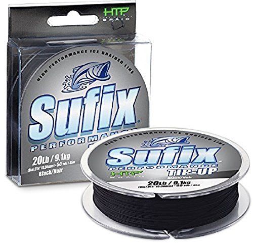 Sufix Performance Tip Up Braided Line 50yd Spools Black and Metered