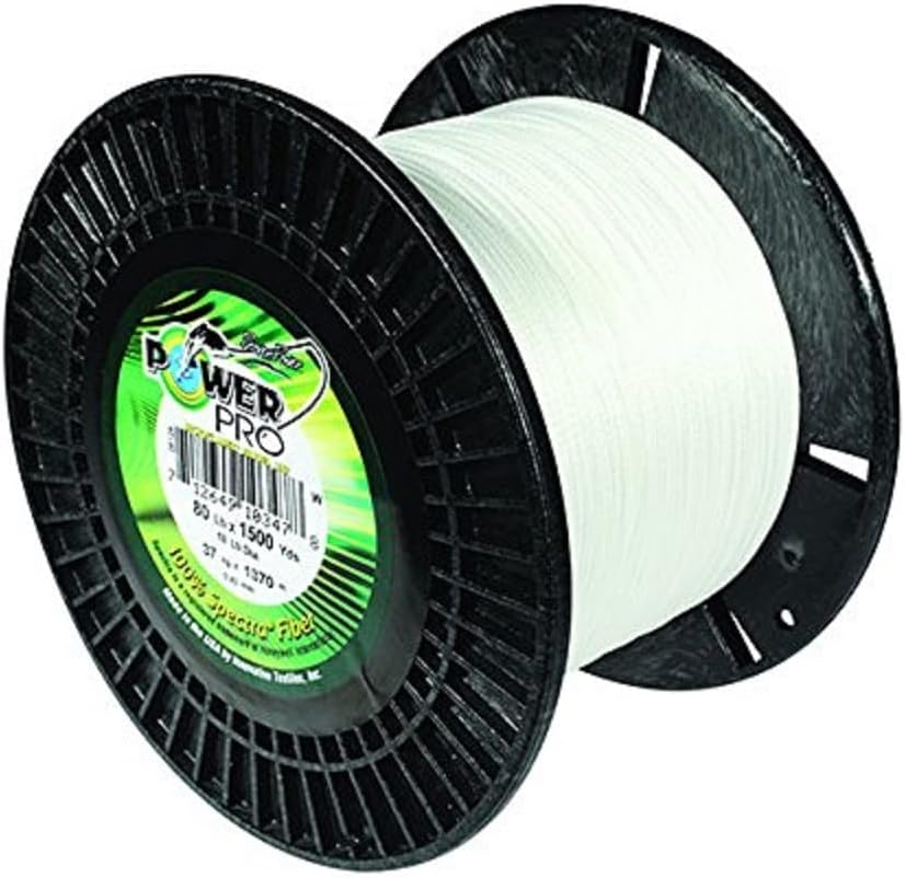 lightest braided fishing line Power Pro Braided Line White 20 lb. 3000 Yards