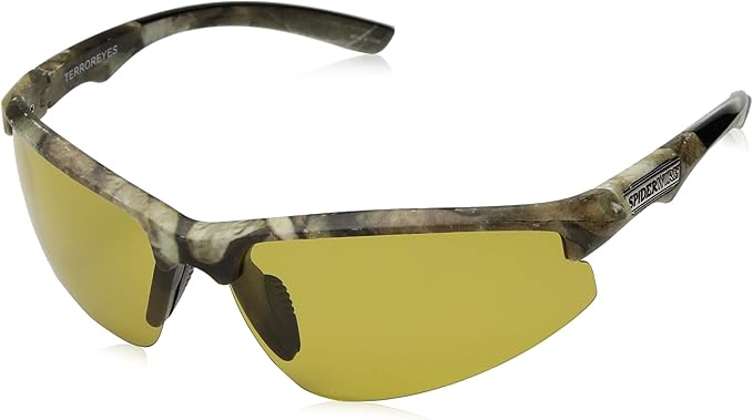 Spiderwire Terror Eyes Sunglasses, L/XL, Matte Camo/Amber