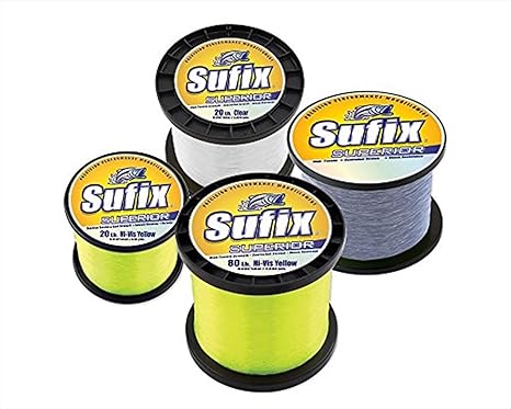 Sufix 647-560 Superior Monofilament Line 60lb 1825yd Clear 2.2lb Spool