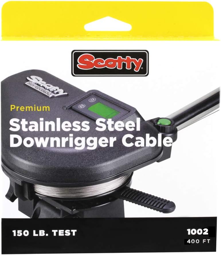 Scotty Premium Stainless Steel Downrigger Cable, 150lb Test, 400ft