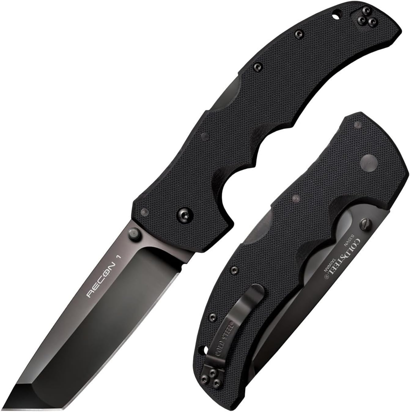 Cold Steel Recon 1 Folding Knife, 4" Tanto Blade, 9 3/8" Overall