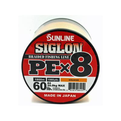 Sunline Siglon PEx8 8-Strand Braided Line 60lb 1968yd Orange