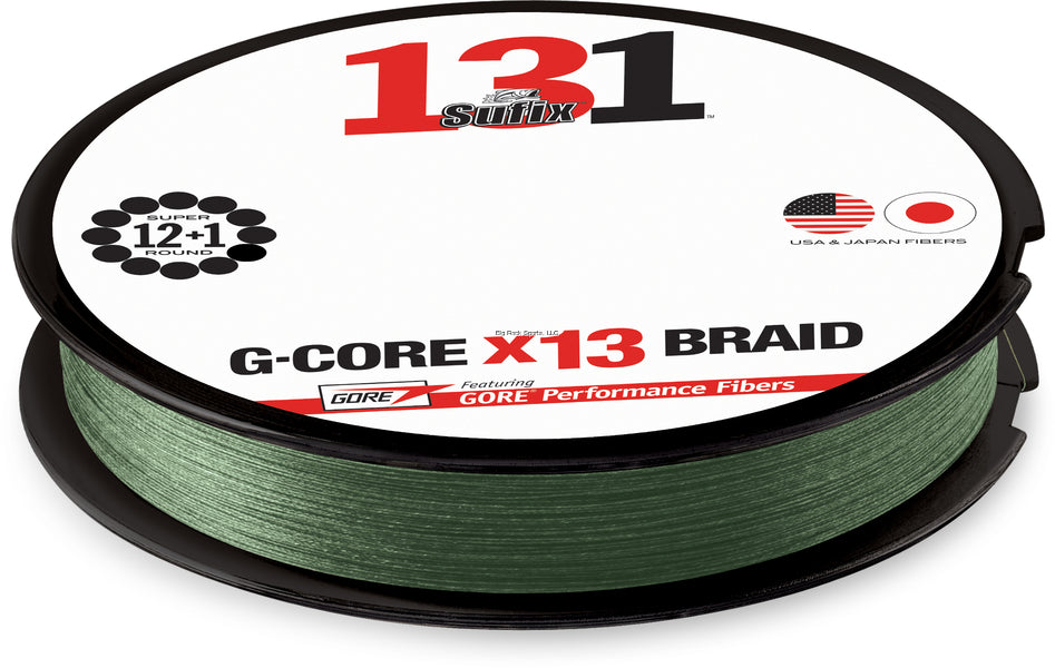 Sufix Braid Line, 30lb Test, 150yd, Low Vis Green