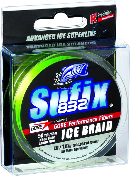 Sufix Performance Black Tip Up Ice Braid Fishing Line 150yd 30lb Test  610-230BLK
