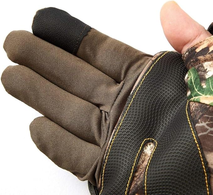 Hot Shot Men's Camo Huntsman Pop-Top Mittens, Realtree Edge, Large