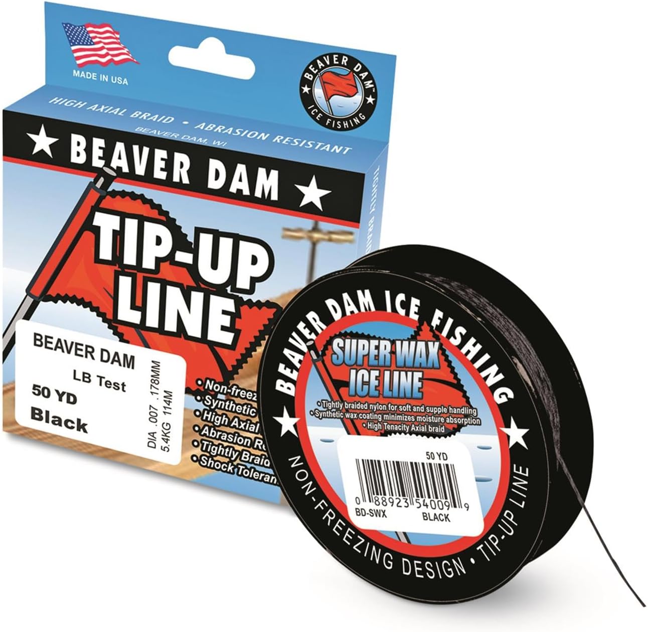 Beaver Dam 4050 Beaver Dam Wax Tip Up Line 40lb 50yd