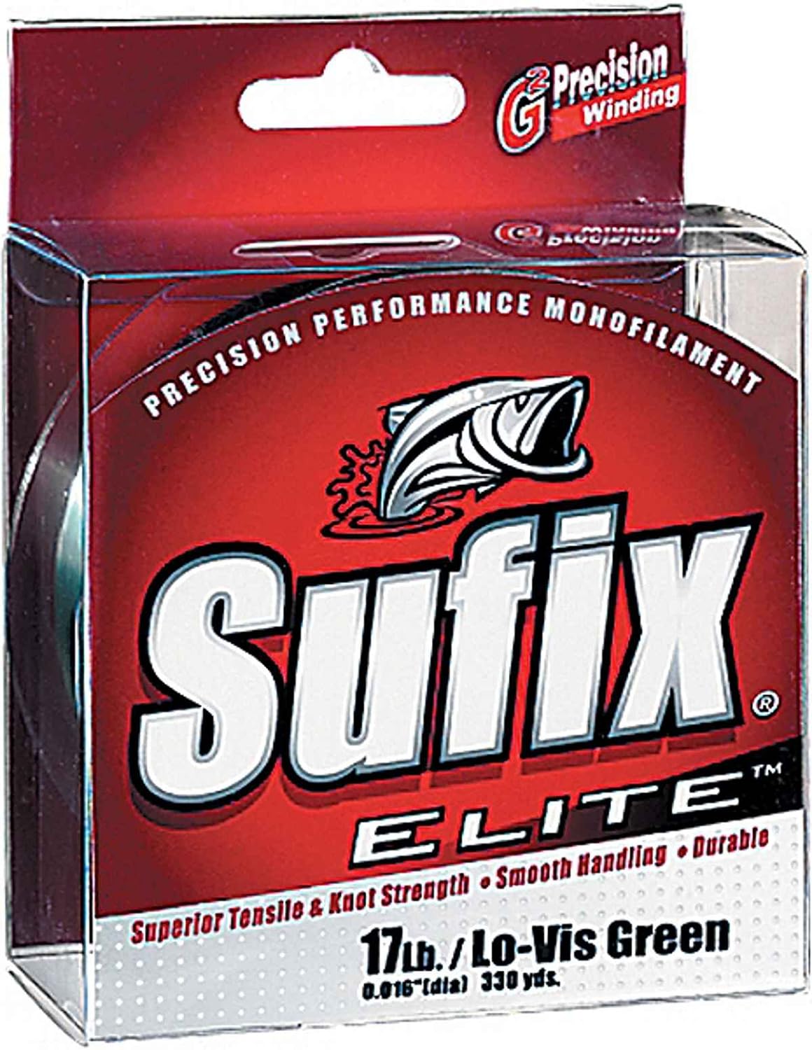 Sufix 661-004 Elite Performance Monofilament Fishing Line Clear 4lb 100yd