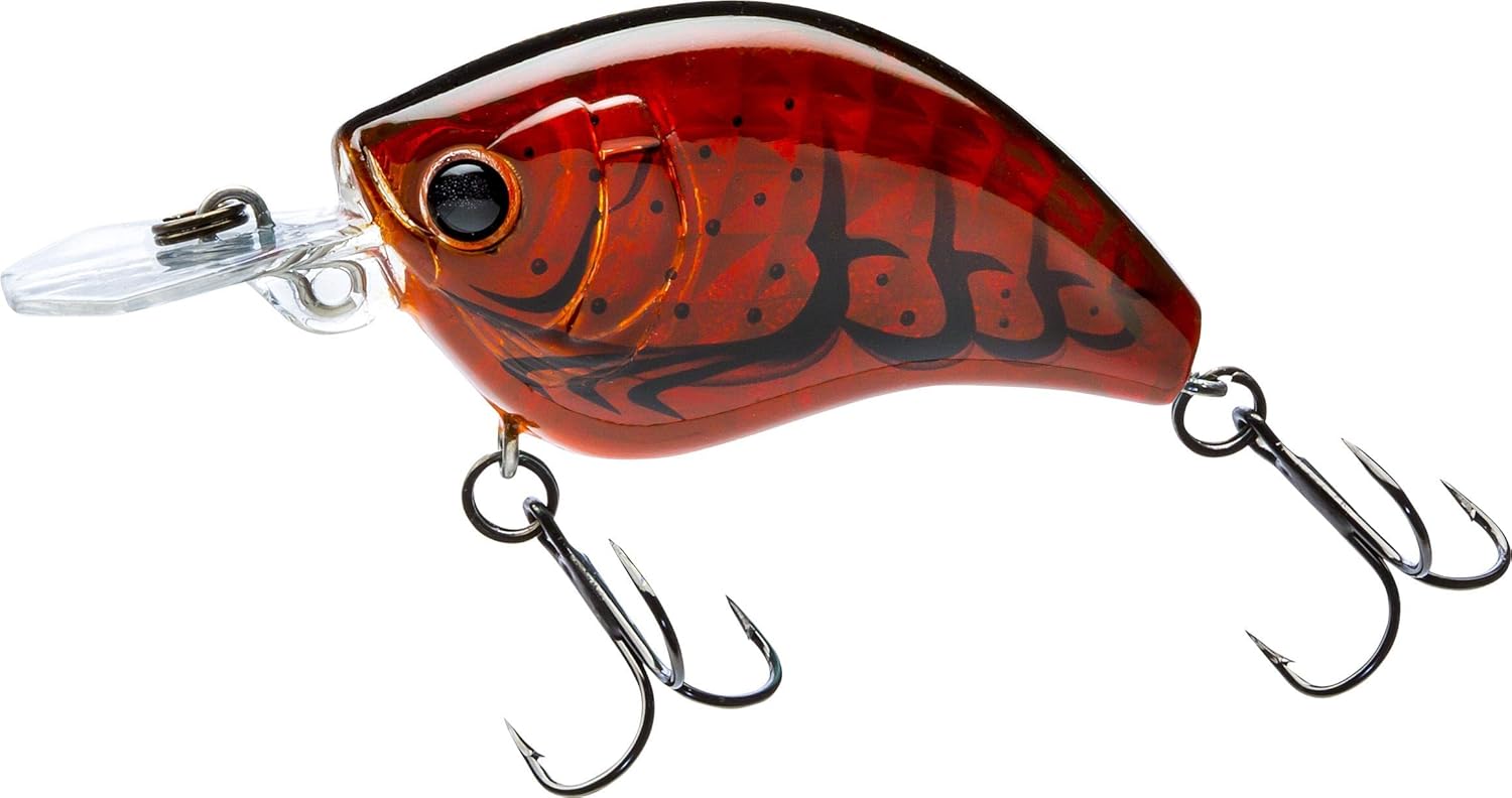 Yo-Zuri 3DR-X Flat Sided Floating Crankbait 2.125" Red Crawfish Translucent Brown Crawfish