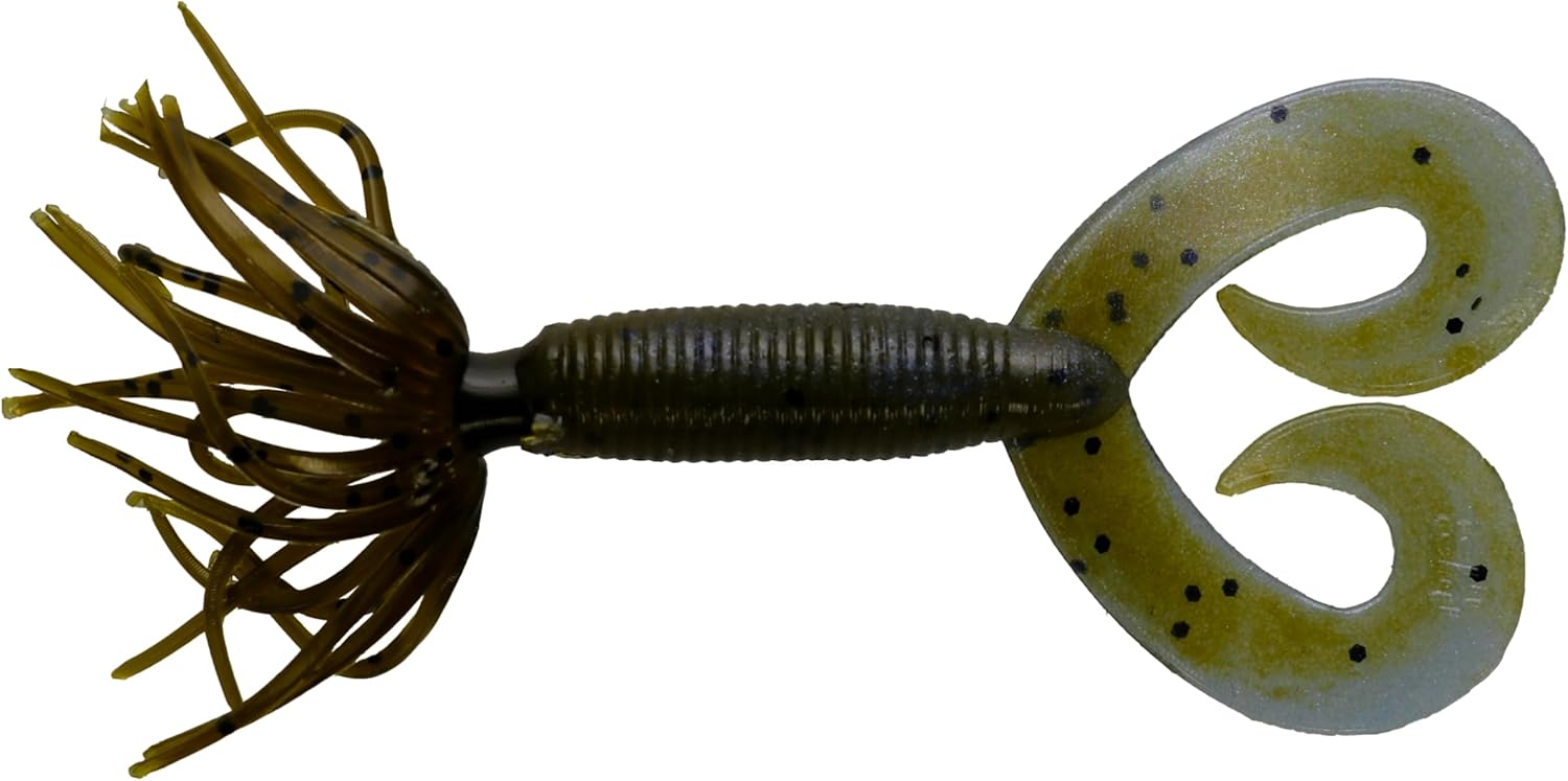 Yamamoto 2.5" Double Tail Hula Grub / Blue Craw Green Pumpkin