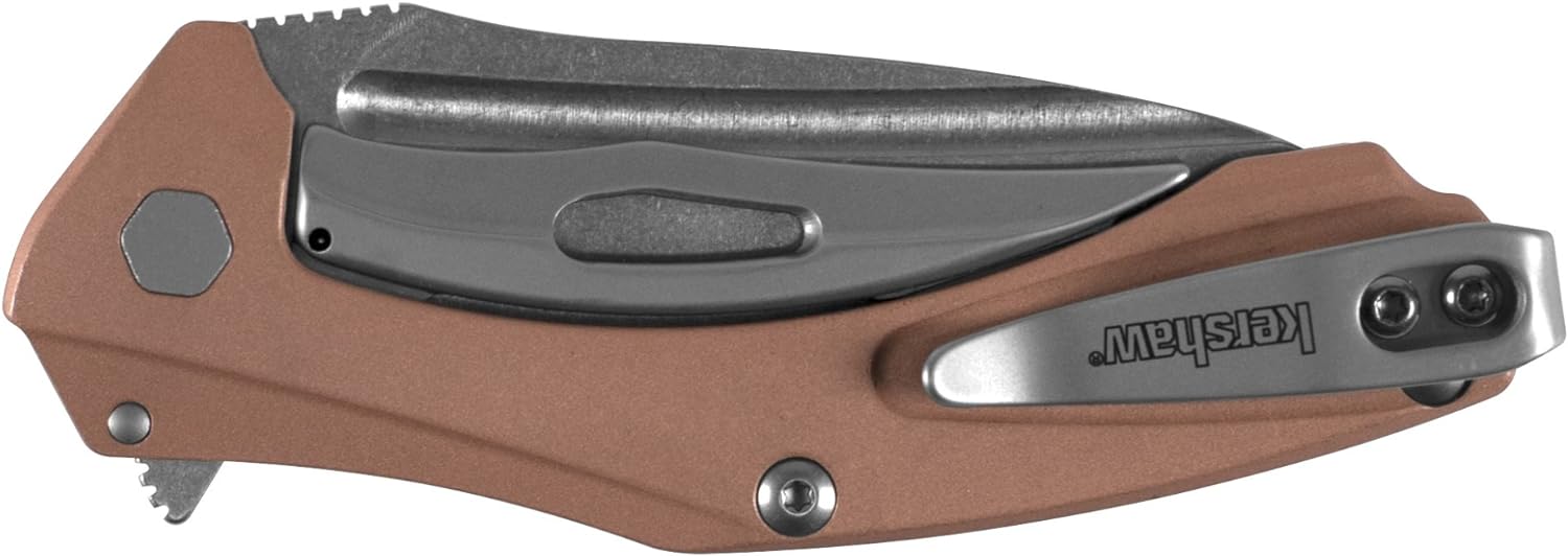 Kershaw Natrix Copper Pocketknife 2.75" Drop-Point Blade with Stonewashed Steel