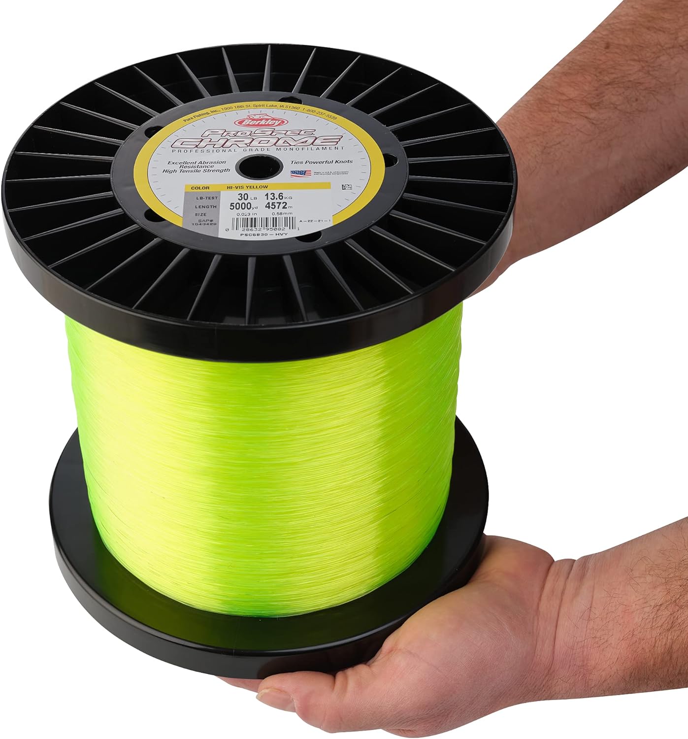 Berkley PSC5B80-HVY Pro Spec Chrome 80lb, 3750 Yards, Hi-Vis Yellow