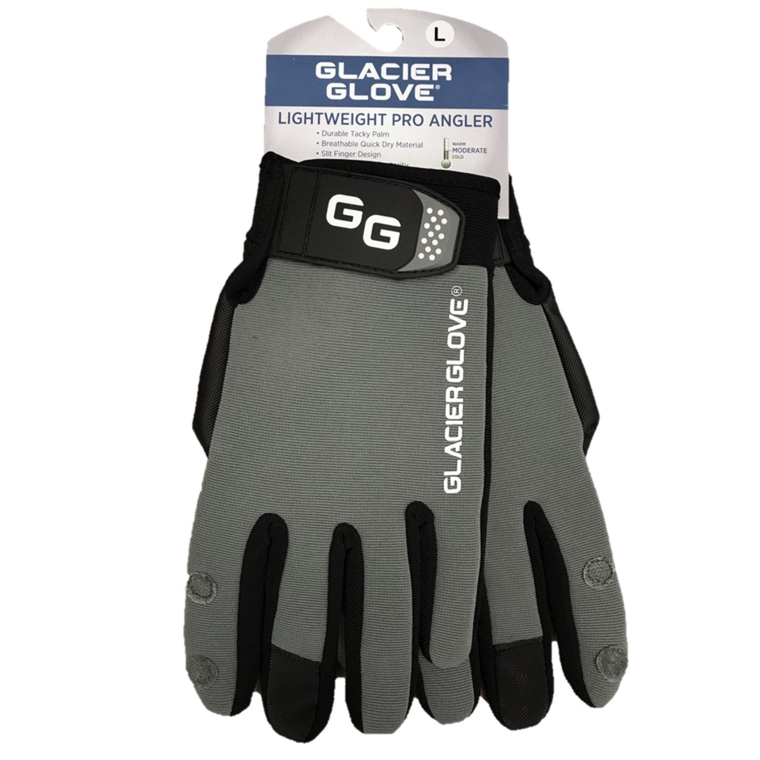 GlacierL Lt.Neoprene Glove Slt/Fng w/Imt Leather Palm, Lrg Black