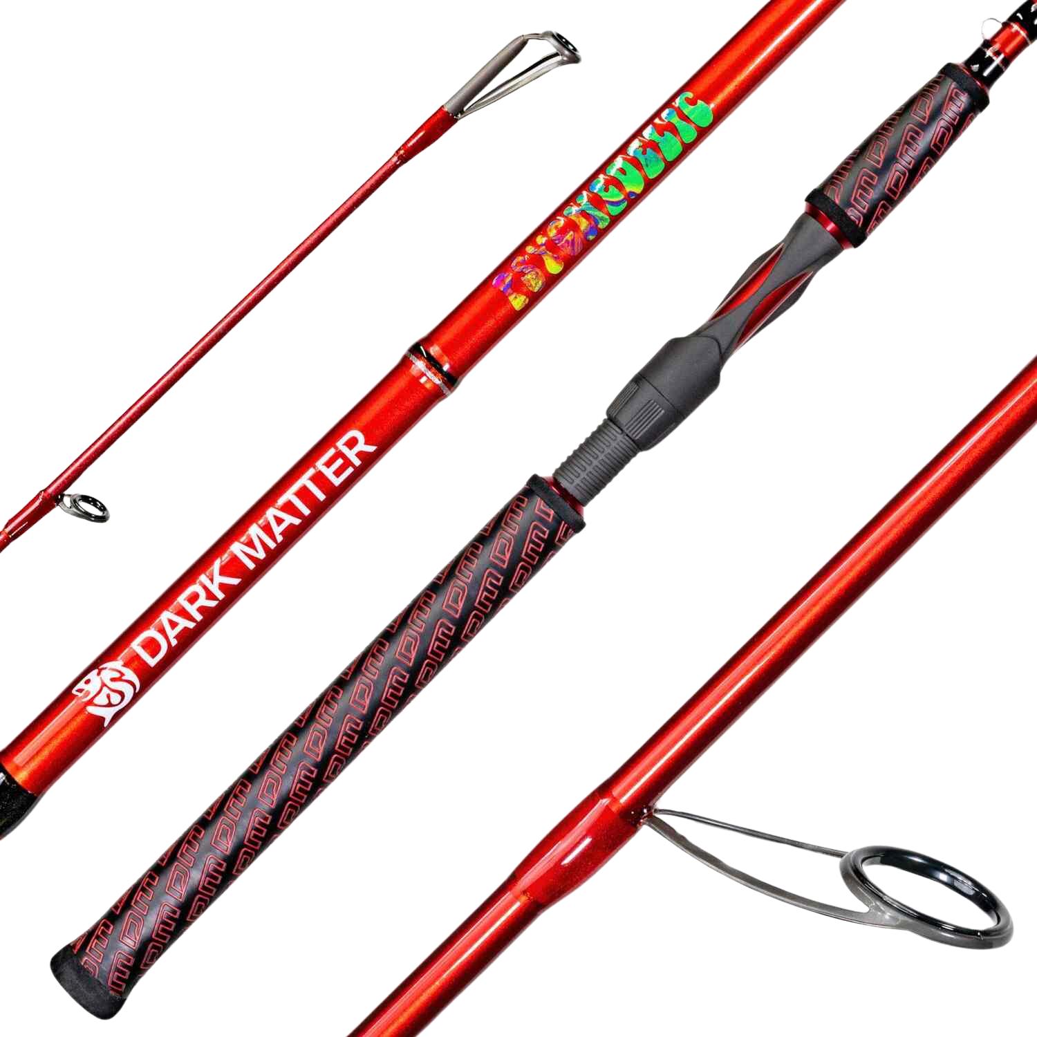 Dark Matter Fishaholic Inshore Spinning Rod, 7', Red